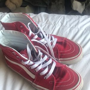 Red high top vans!